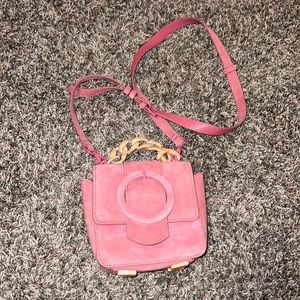 Zara Pink Velvet Crossbody